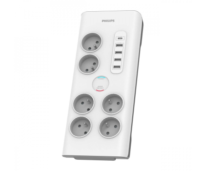 Listwa zasilająca Philips 6 gniazd, 4x USB, USB-C